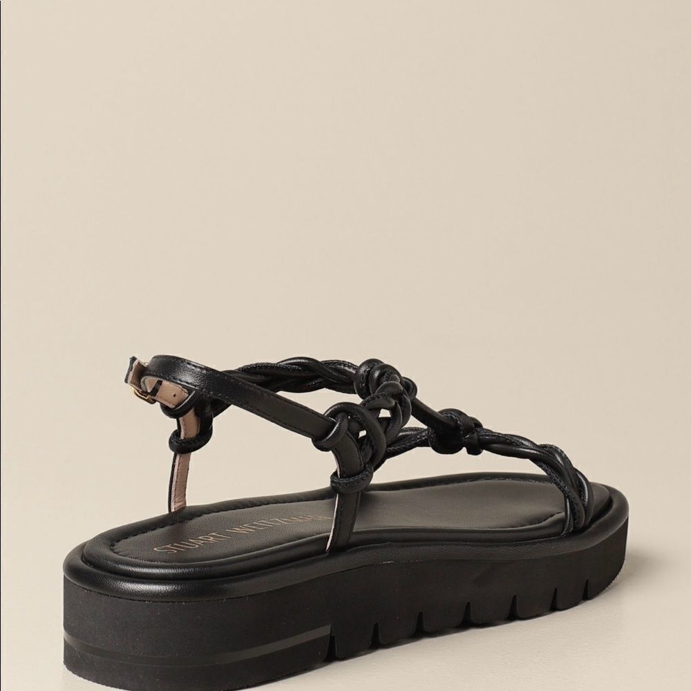 Stuart Weitzman Calypso Lift Sandal In Black. - Picture 4 of 7